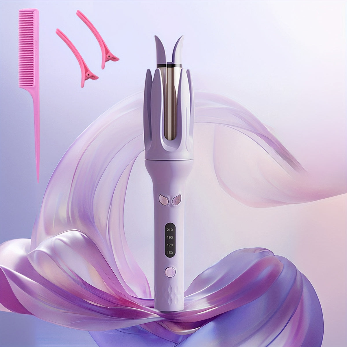 Hair Straightener and Curler Combo by A&Bhair, Blue Upgraded Model with Listed Ceramic PTC Plates, Multiple Temperature Modes, Negative Ions and Auto Shut-Off