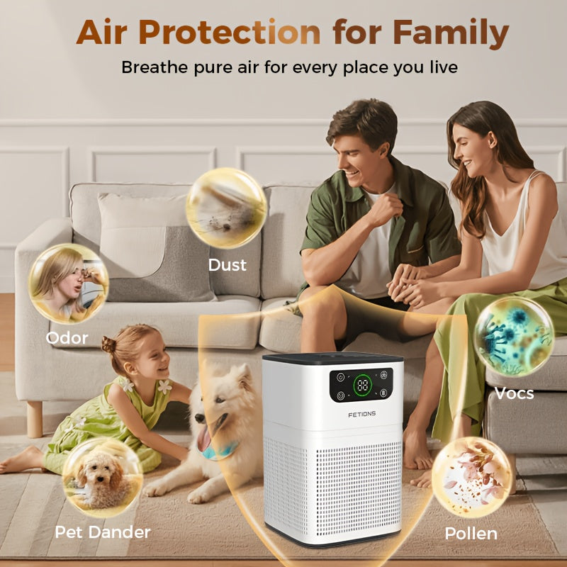 Compact H13 Air Purifier with Aromatherapy Pad, 3-Stage Filtration, Four Fan Speeds, Sleep Mode and Filter-Life Display for Bedroom and Home Office