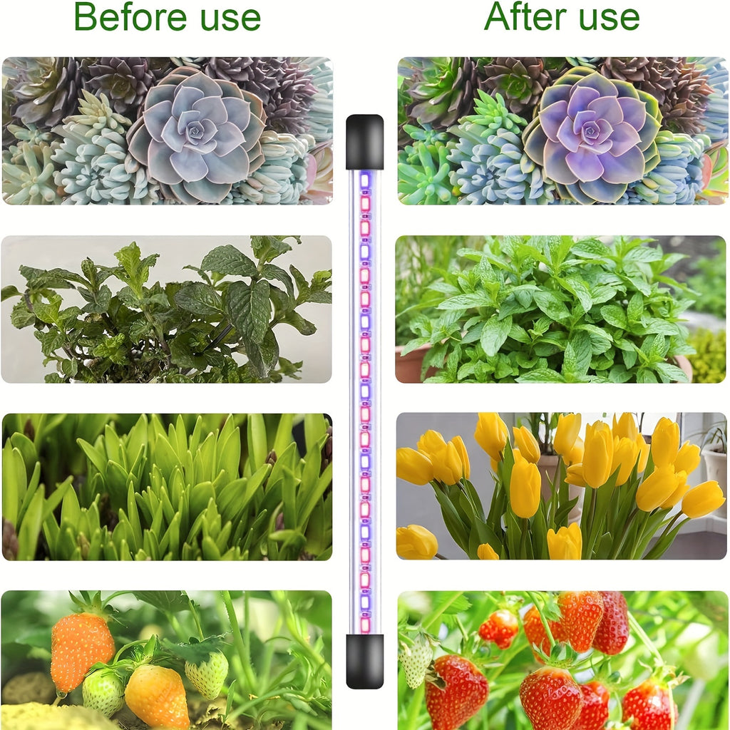 Tripod Grow Light for Indoor Plants with Remote Control, Auto On/Off Timer and Listed Red Blue White Spectrum, Four-Head or Five-Head Model Options