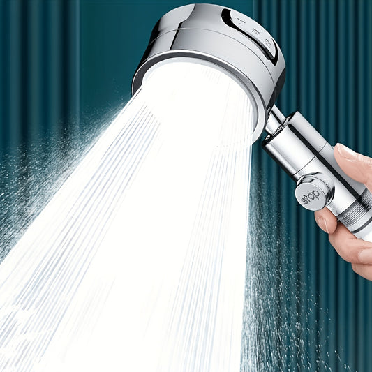 Adjustable Shower Head with Three Spray Settings and Angle Adjustment, H37 Bathroom Showerhead in Four Colors, One Piece Without Hose or Holder