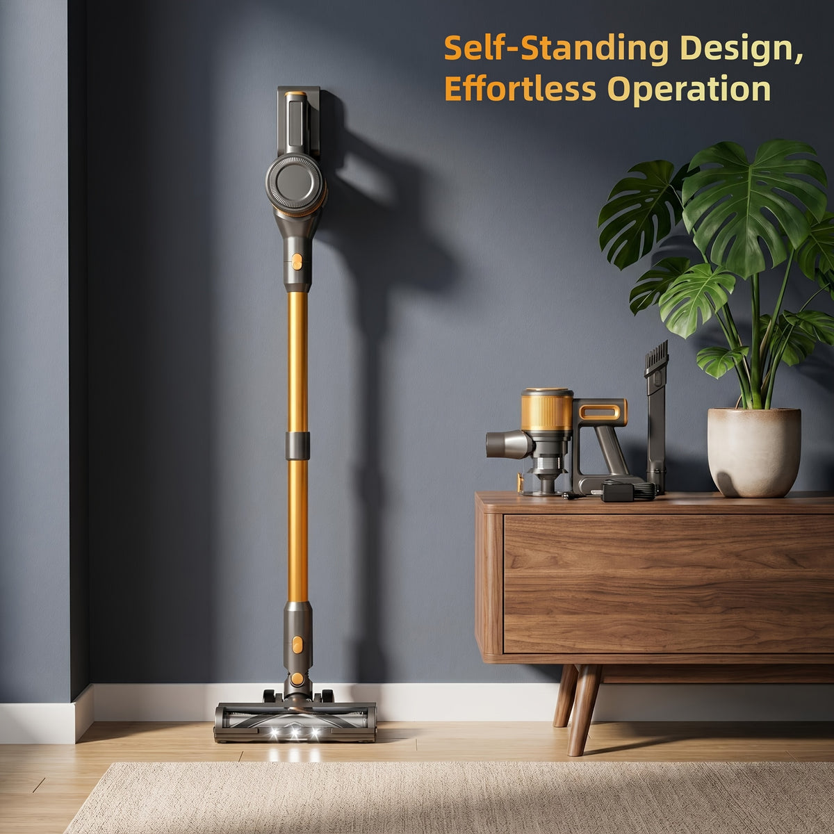 2026 Upgraded Cordless Vacuum Cleaner, 70Kpa High Suction, Multi-Speed Adjustment, HEPA Filtration, Anti-Tangle Brush, Low-Noise Motor, Long-Lasting Battery, Lightweight, Hard Floors, Carpets, Pet Hair, Curtains, Cars