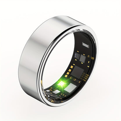 Sleep Tracker Smart Ring with SmartHealth App for iPhone and Android, Step and Calorie Estimates, Temperature and Cycle Tracking, Three Finishes in Sizes 7-13