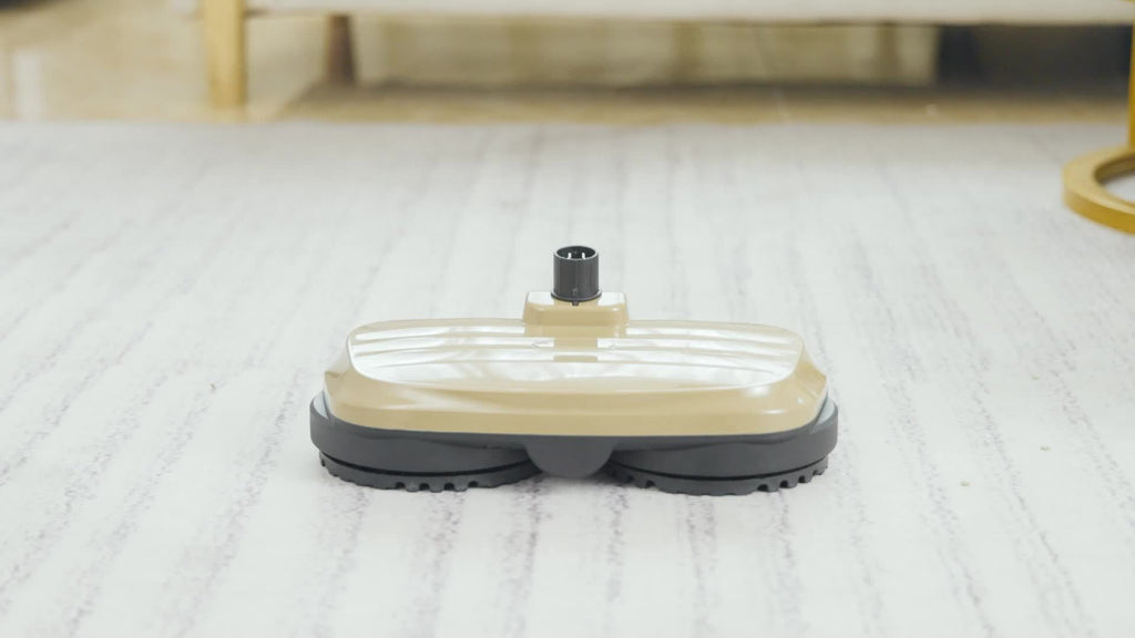 Rotating-Pad Steam Mop VM6 with Three Listed Steam Modes, LED Headlights and Removable Water Tank, Black Gray or Black Golden Floor Cleaning Options
