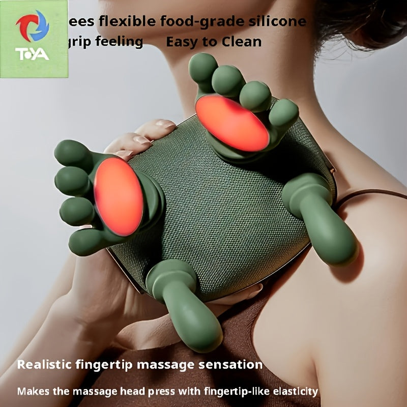 Dual Roller Hand Massager with Heat and Air Compression, Three Listed Modes and Adjustable Intensity, Rechargeable Portable Device in Massager+board Option