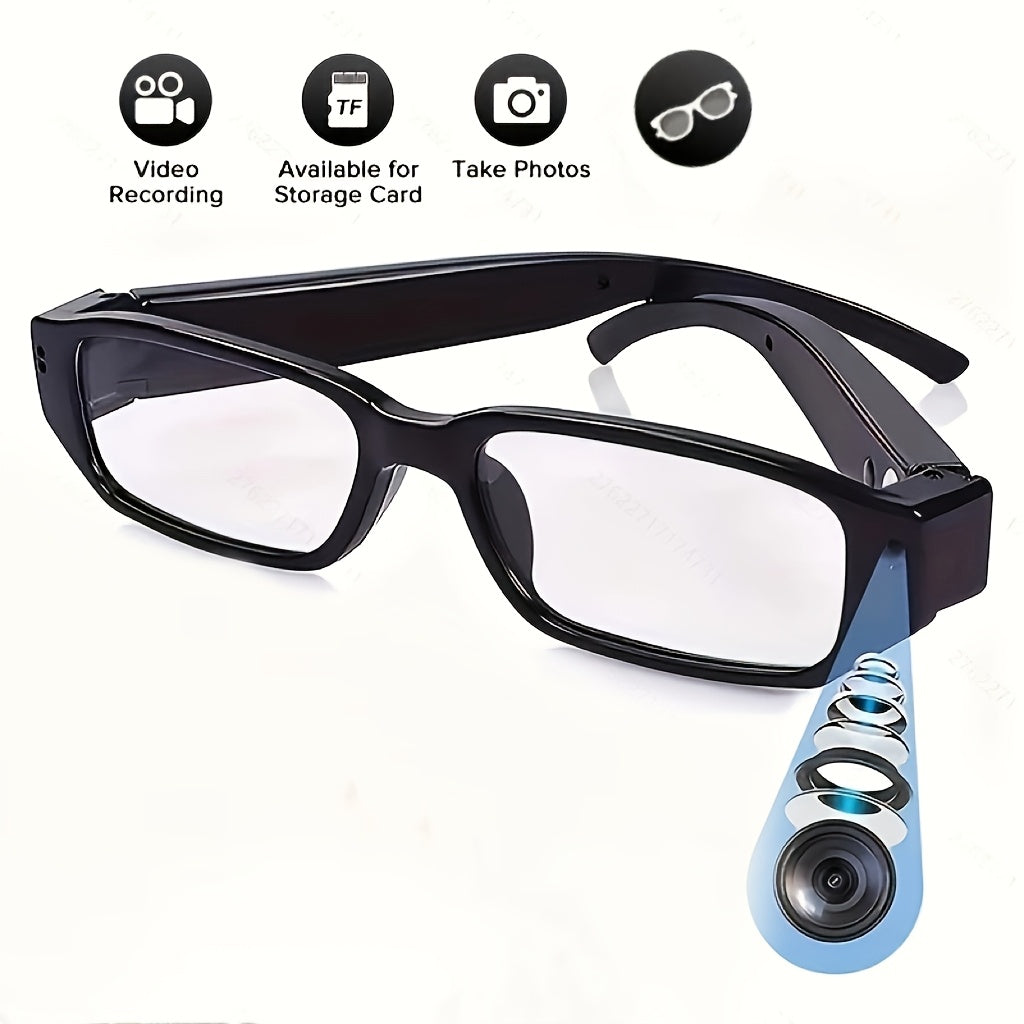 Video Camera Glasses with Listed 1080P Recording, TF Card Slot and USB Connection, 13B Model Options with a Separate 32G TF-Labeled Package