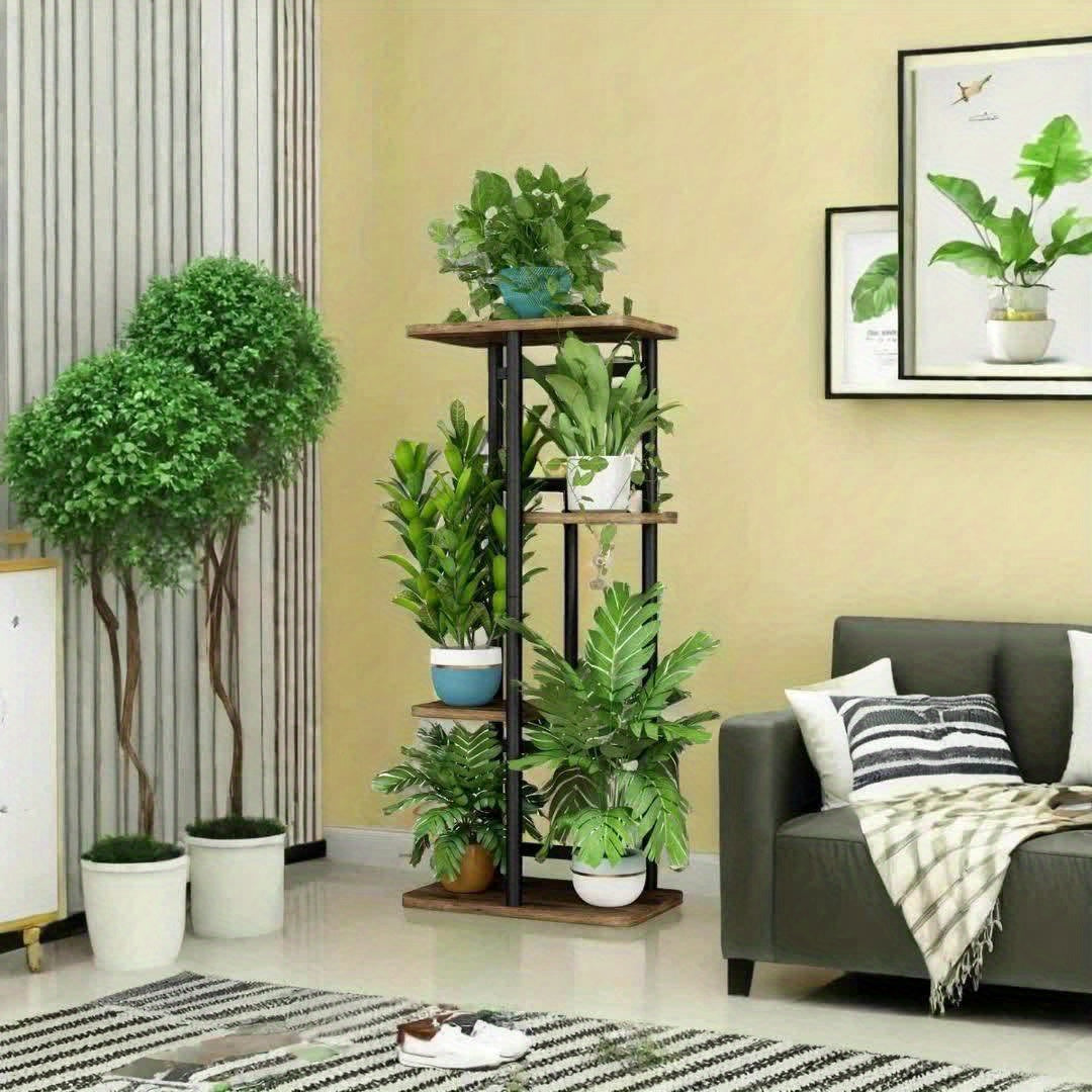 Indoor Plant Shelf for Multiple Plants, Decorative Plant Display Stand for Living Room Corners, Balcony Arrangements and Home Garden Pot Organization