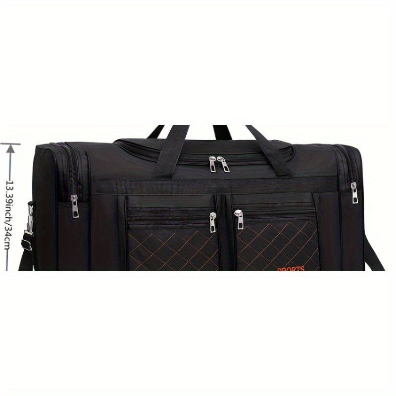 Gym Duffel Bag for Fitness, Boxing and Martial Arts Gear, XKB006 Multi-Pocket Training Bag with Carry Handle and Zipper Closure in Black-b or Blue-b