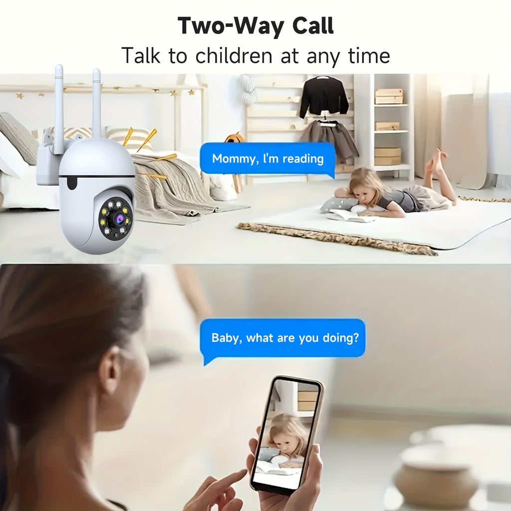 2K Security Camera 2-Pack, 5G Dual-Band WiFi Cameras with 355° Pan & Tilt, 2K QHD, AI Motion Detection & Tracking, Color Night Vision, Two-Way Audio, 256GB SD & Cloud, Festival Gift