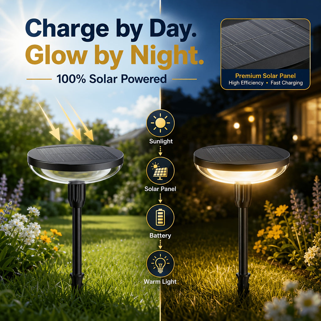 Tall Solar Pathway Lights with Automatic On-Off, Listed 31-Inch Height and 40-Lumen Output, Garden Lighting Pack Options for Yard, Patio and Lawn Decor