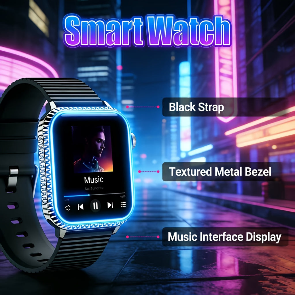 Daily Wear Touchscreen Smartwatch with Listed Fitness Tracking, Music Control and Wireless Call and Message Notifications, One- or Two-Watch Options for Men and Women