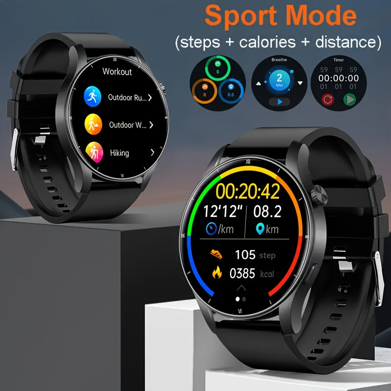 1.52-Inch Touchscreen Smartwatch for Men and Women with Listed Wireless Calls, Message Functions, Sports Modes and Remote Camera Control for Android and iPhone