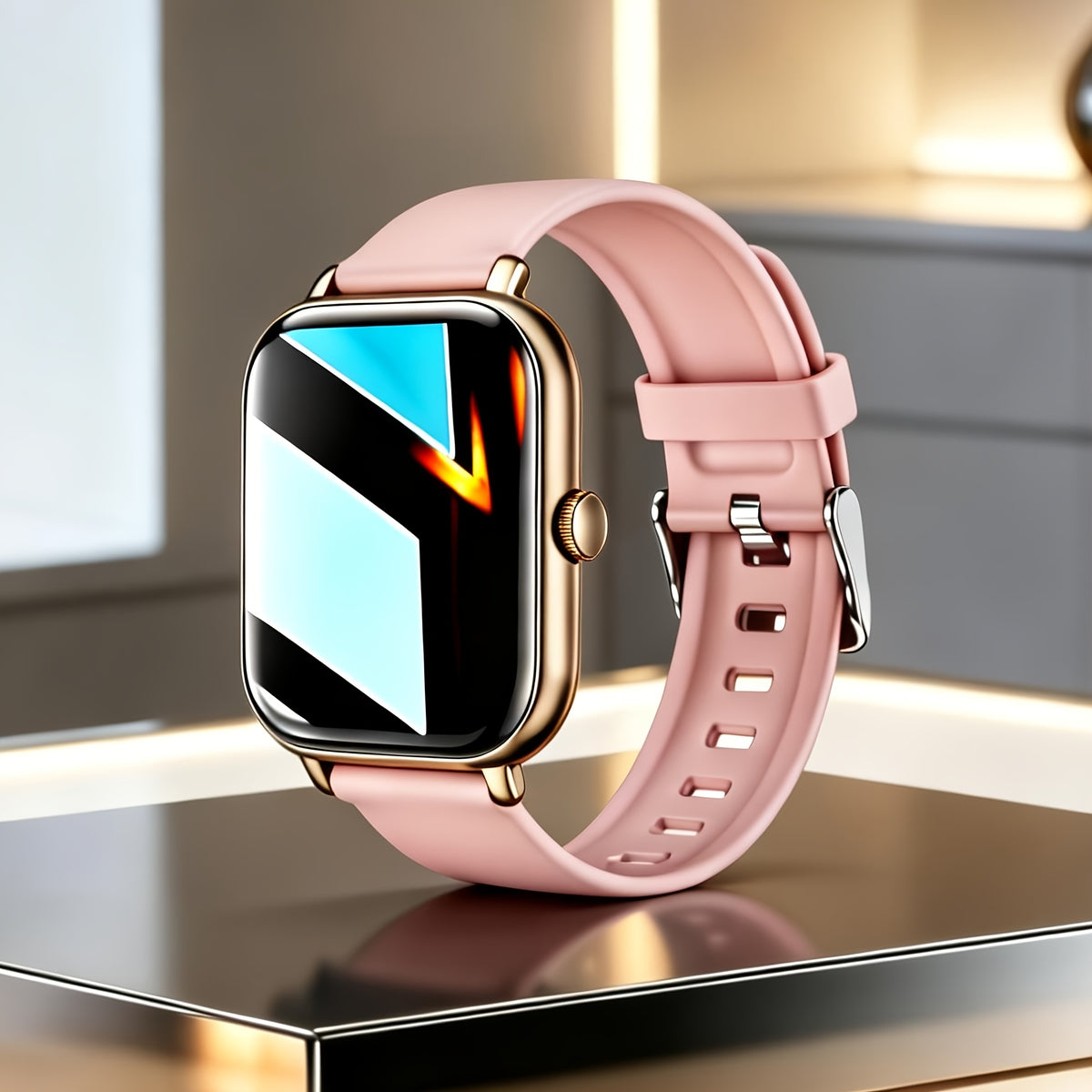 Voice Assistant Smart Watch for Men and Women, Wireless 5.4 Unisex Smartwatch with Call Answering, Voice Command Remote Control, Music Control, Fitness Tracker for iPhone Android, Couple's Set Options
