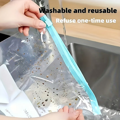 Mixed-Size Zipper Food Storage Bags with Large, Medium and Small Assortments in 40, 50 or 60-Piece Packs for Kitchen Ingredient Sorting and Organization