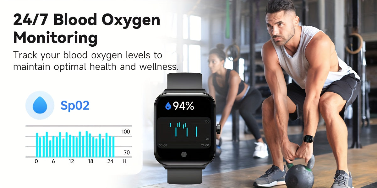 1.95 Inch Smart Watch with Alexa Built-in, Wireless Call Smartwatch with 100+ Sport Modes, Fitness Activity Tracker & Pedometer, for iPhone & Android, HD Touch Screen, Birthday & Mother's Day Gift