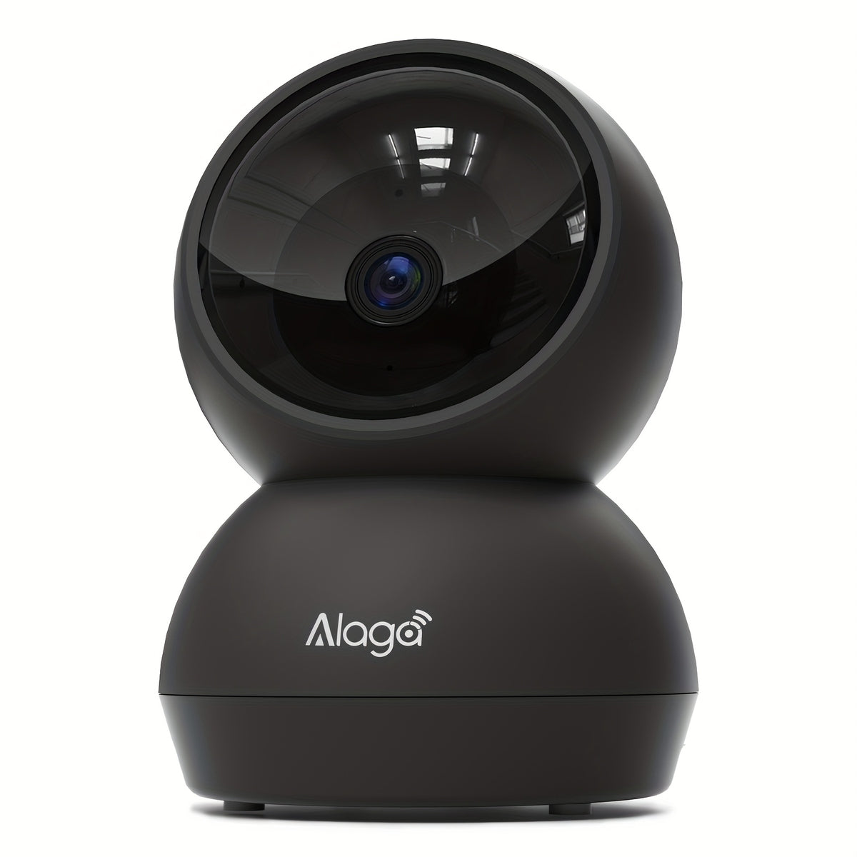 WiFi Home Monitoring Camera in Black One-Piece Option with Listed 2K QHD, Dual-Band Connection, PTZ Tracking, Two-Way Voice and Infrared Night Vision