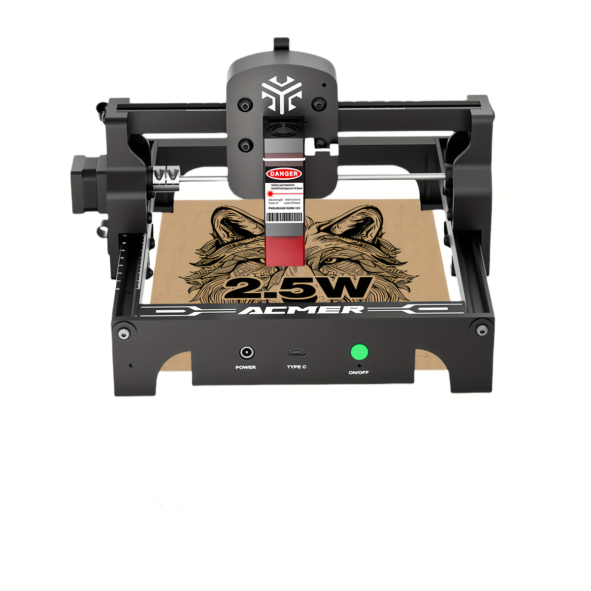 Compact Laser Engraver ACMER S1 with 2.5W Diode Output, LightBurn and LaserGRBL Software Support for Compatible Wood Crafts and Personalized Gift Projects