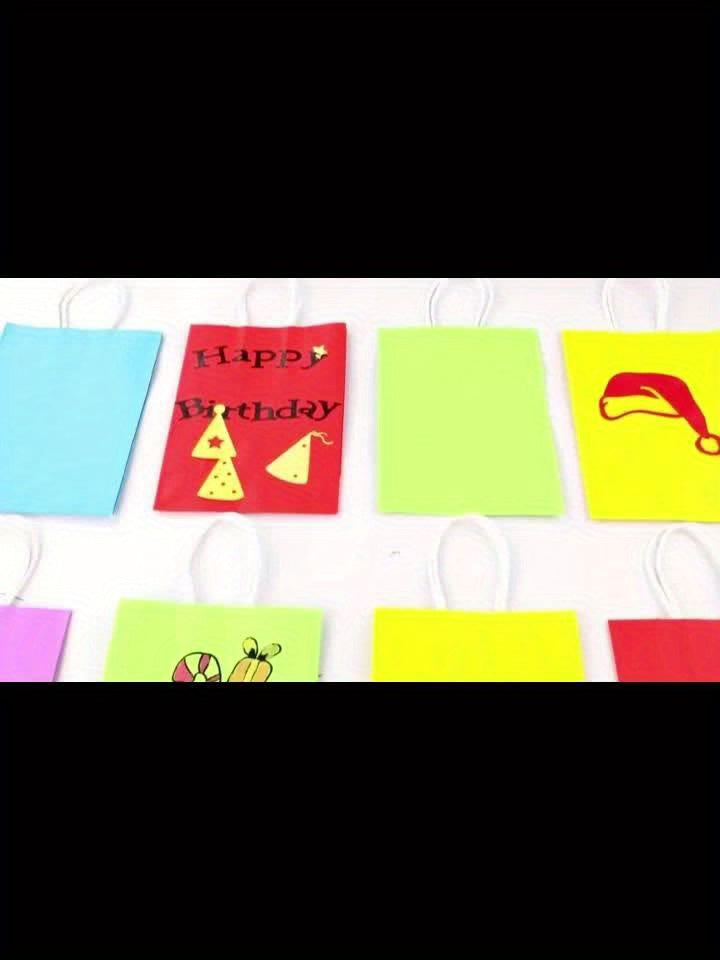 Colorful Paper Gift Bags with Handles, 20, 40 or 100-Pack Party Favor Packaging with a Medium 100-Pack Option for Birthdays, Baby Showers, Weddings and Holidays