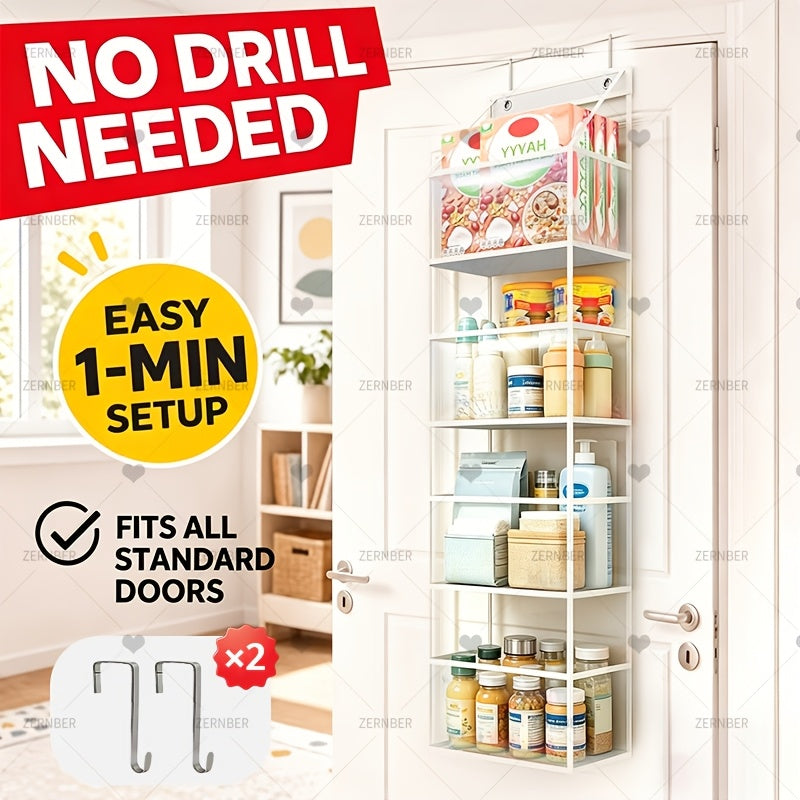 Tiered Hanging Storage Organizer, Foldable Non-Woven Bag with Window Design and 4 or 6 Layer Options for Bedroom, Bathroom and Home Office Organization