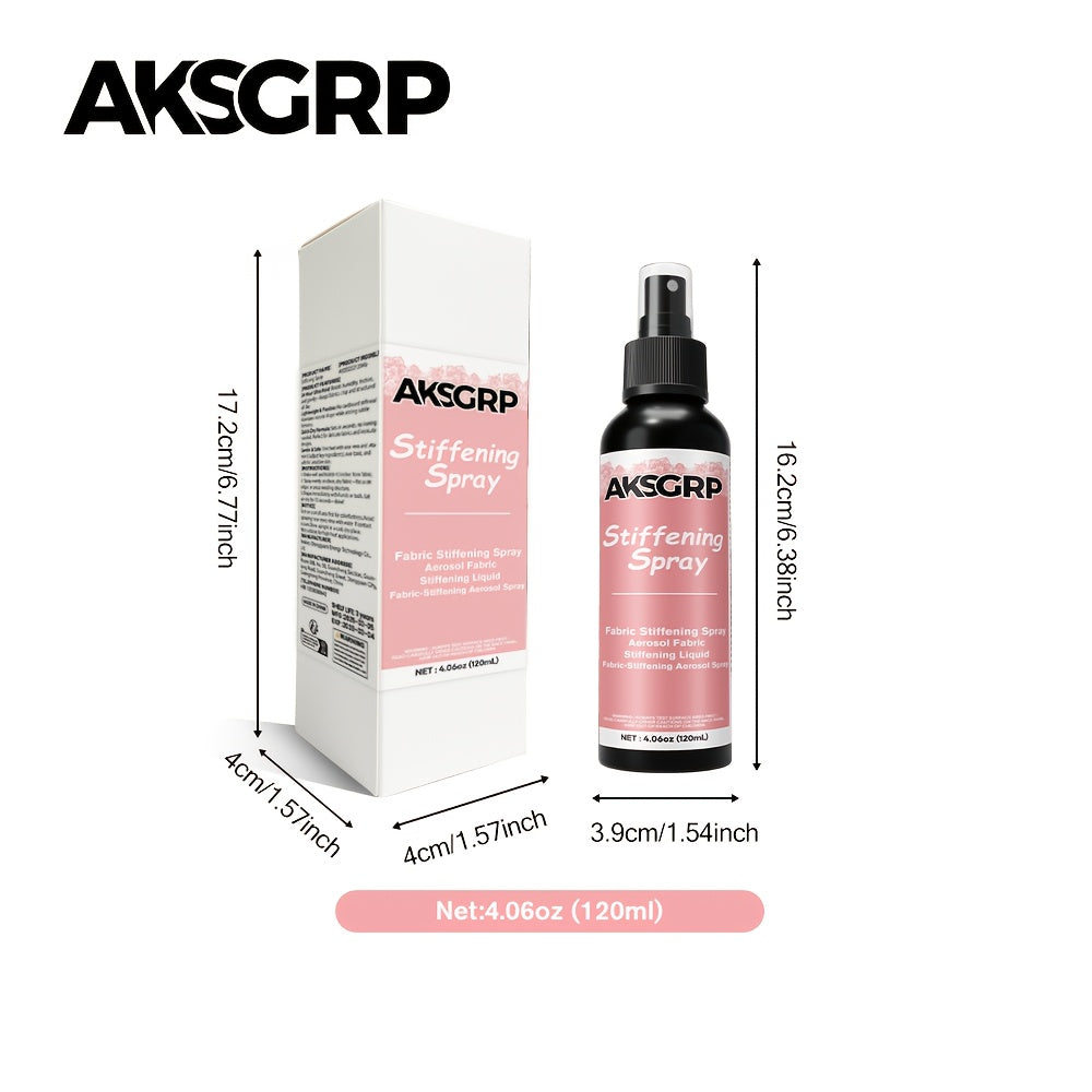 Fabric Stiffener Spray by AKSGRP, Listed Water-Based Formula in 30ml, 50ml or 120ml Pink Bottles for Compatible Hat Shaping, Bags and DIY Textile Craft Projects