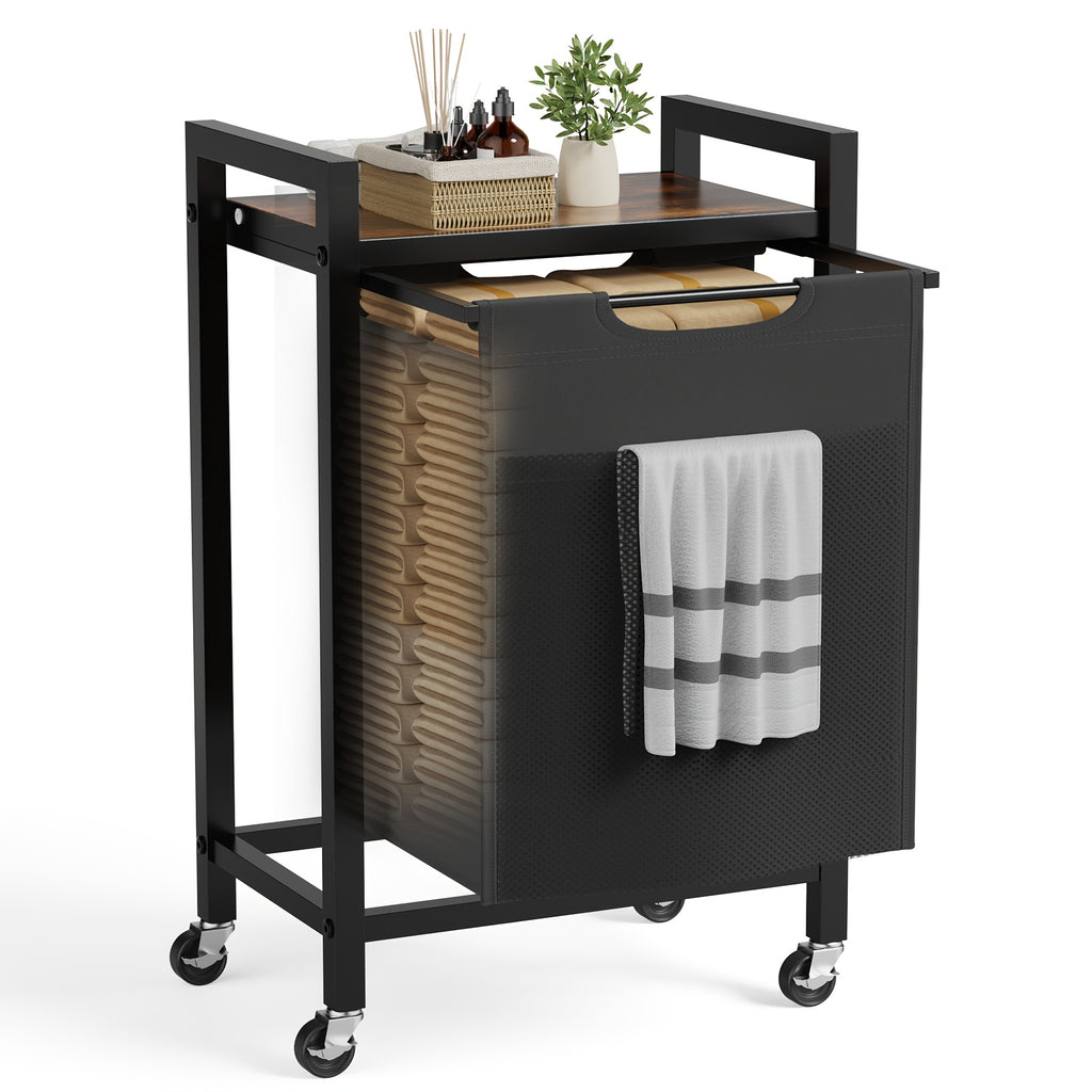 Rolling Laundry Sorter Cart with Pull-Out Removable Bags and Lockable Wheels for Bedroom, Bathroom and Laundry Room, 20 to 44 Inch Model Options
