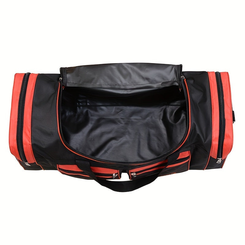 Gym Duffel Bag for Fitness, Boxing and Martial Arts Gear, XKB006 Multi-Pocket Training Bag with Carry Handle and Zipper Closure in Black-b or Blue-b