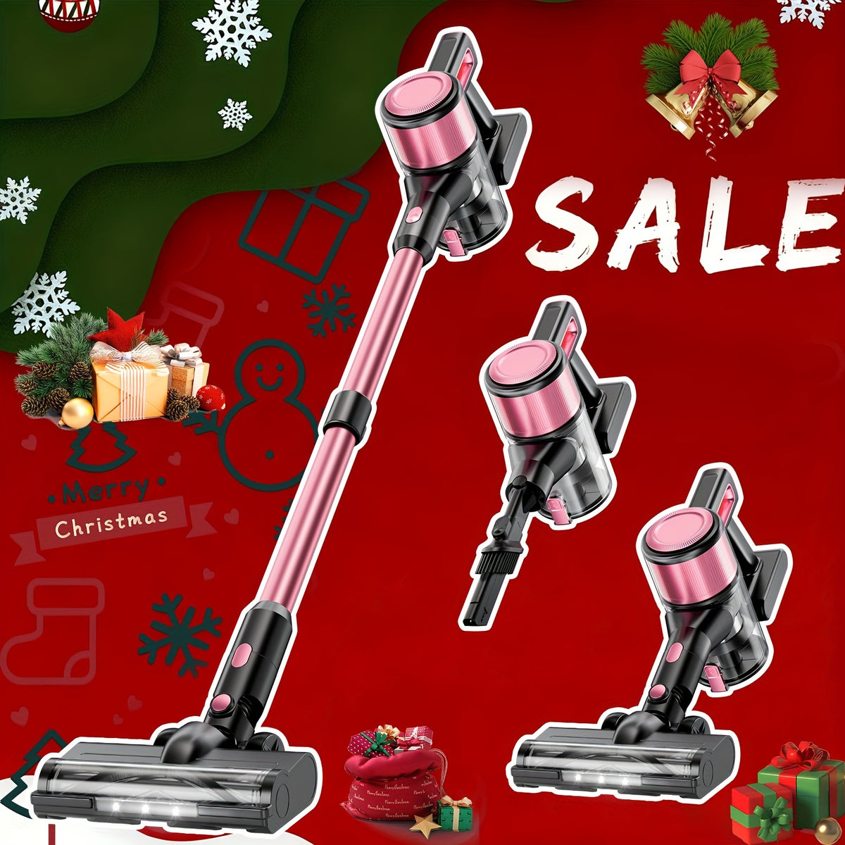 8-in-1 Cordless Vacuum Cleaner for Home, Lightweight Wireless Household Vacuum for Hardwood Floors, Carpets and Pet Hair in Four Color Options