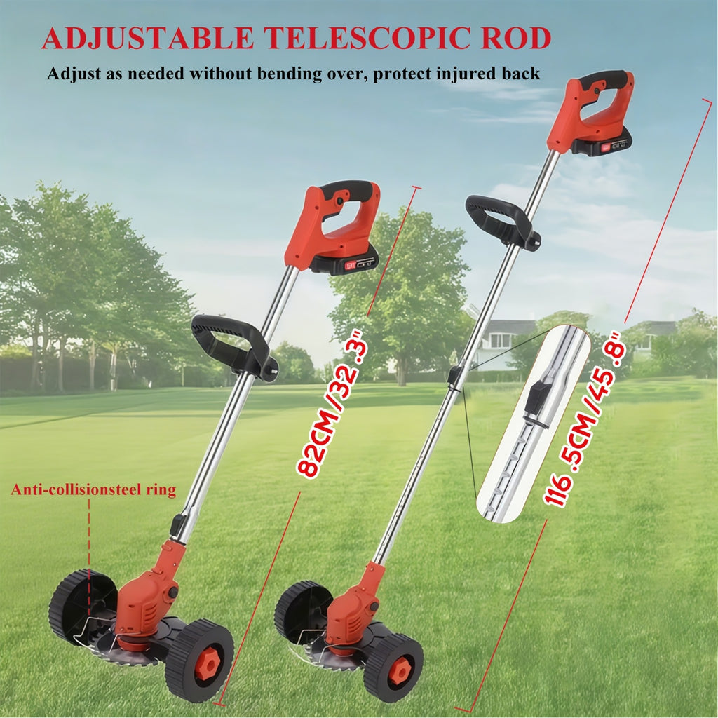 Cordless Garden Weeder with Listed Three Blade Types and Lithium Battery Power, Multiple Color and Upgraded, Enhanced or Courtyard Packages for Adult Yard Care