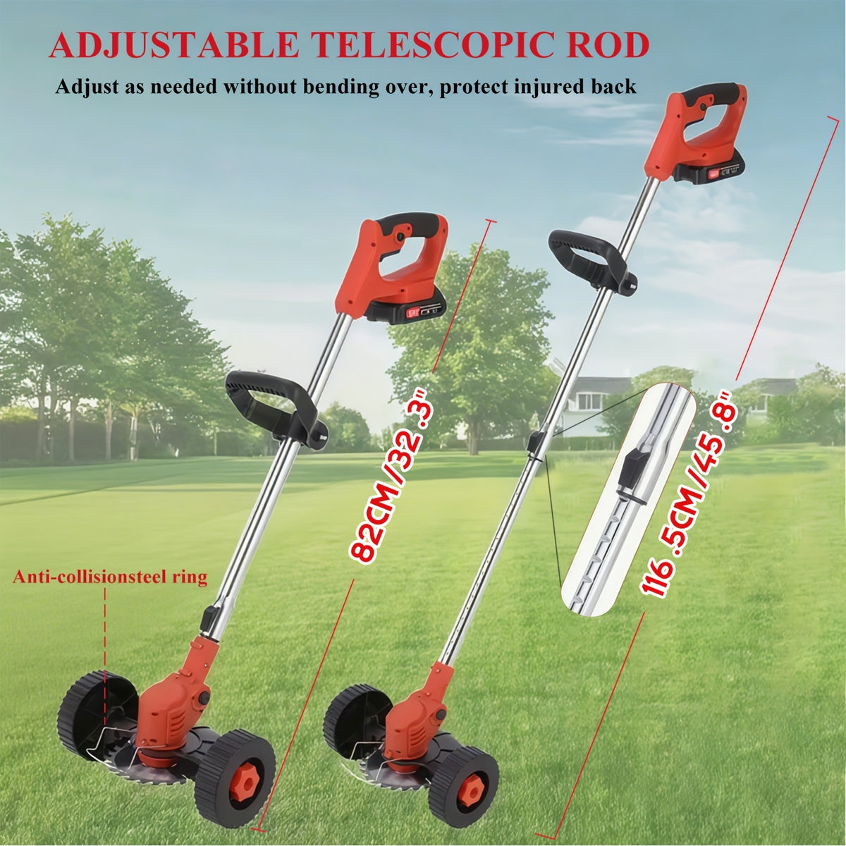 Cordless Garden Weeder with Listed Three Blade Types and Lithium Battery Power, Multiple Color and Upgraded, Enhanced or Courtyard Packages for Adult Yard Care
