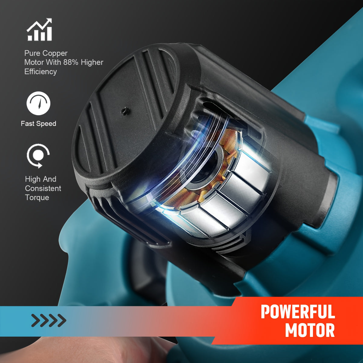 Handheld Leaf Blower and Vacuum 2-in-1 Cordless Cleanup Tool, Listed 21V Blue Model with One- or Two-Battery Kit Options for Yard Leaves and Surface Dust