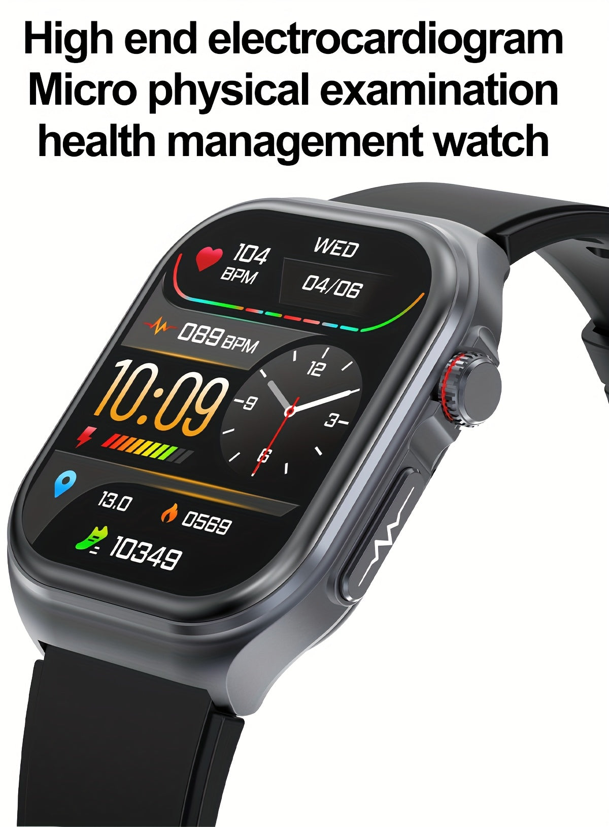 AMOLED Calling Smartwatch for Men and Women, 2.04-Inch Display, 530mAh Battery, NFC and Multi-Sport Modes with Magnetic Charging for iOS Android