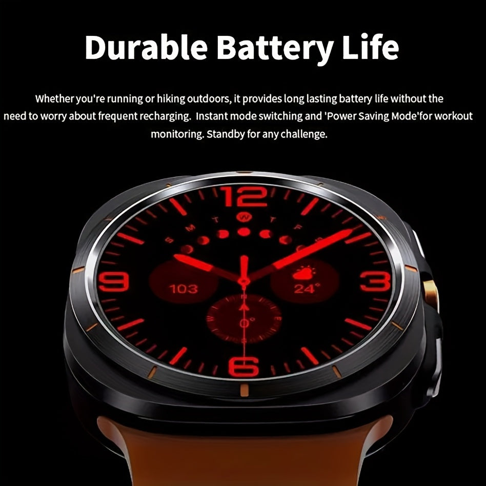 X15 Smart Watch with Call Answering and Dialing, 100+ Sports Modes, Compass, Pedometer, Alarm and 400mAh Battery for Compatible iPhone and Android Phones