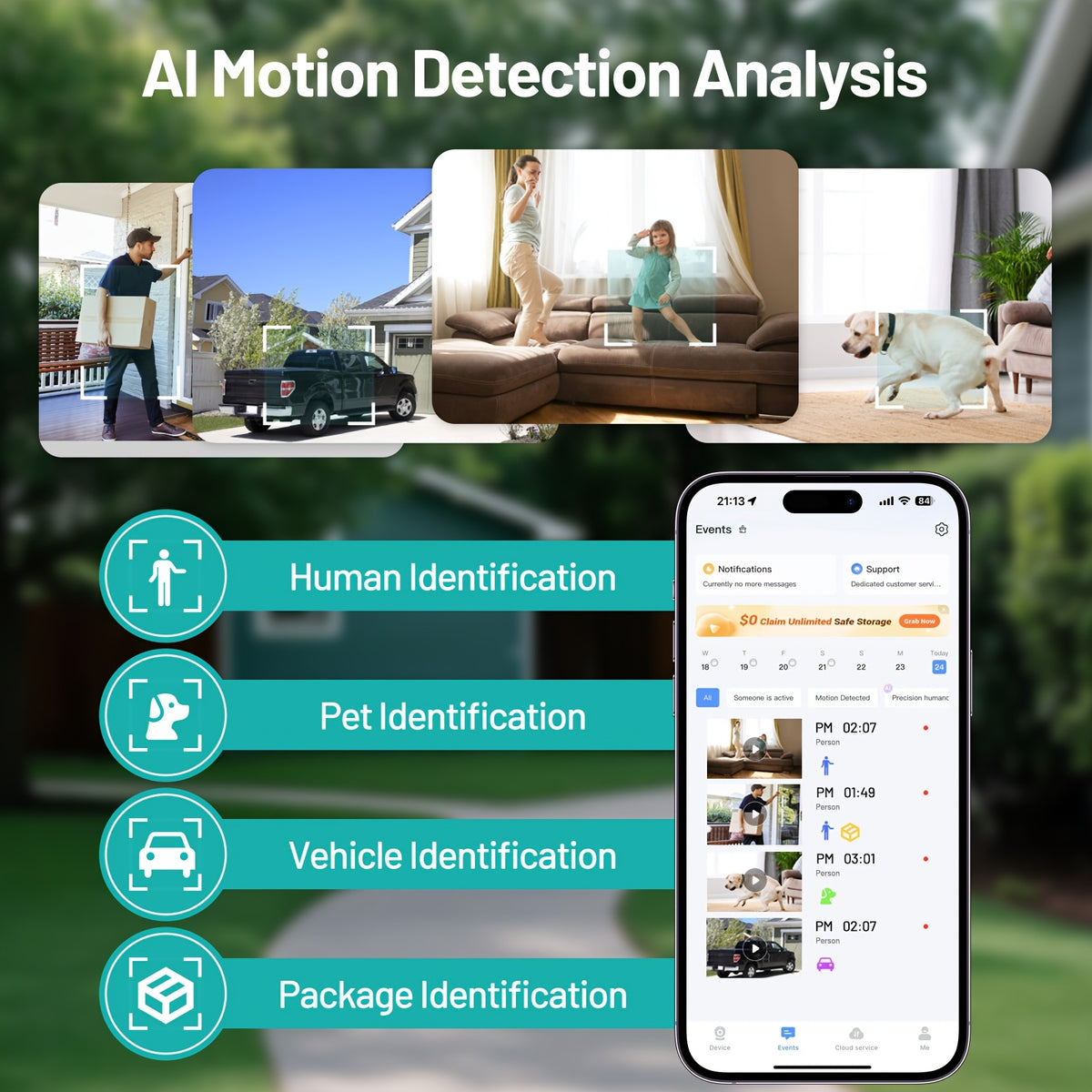 Peel-and-Stick Window Camera Two-Pack with Listed 3MP Imaging, Dual-Band WiFi, Color Night Vision, Detection Alerts and SD or Cloud Recording for Indoor Monitoring