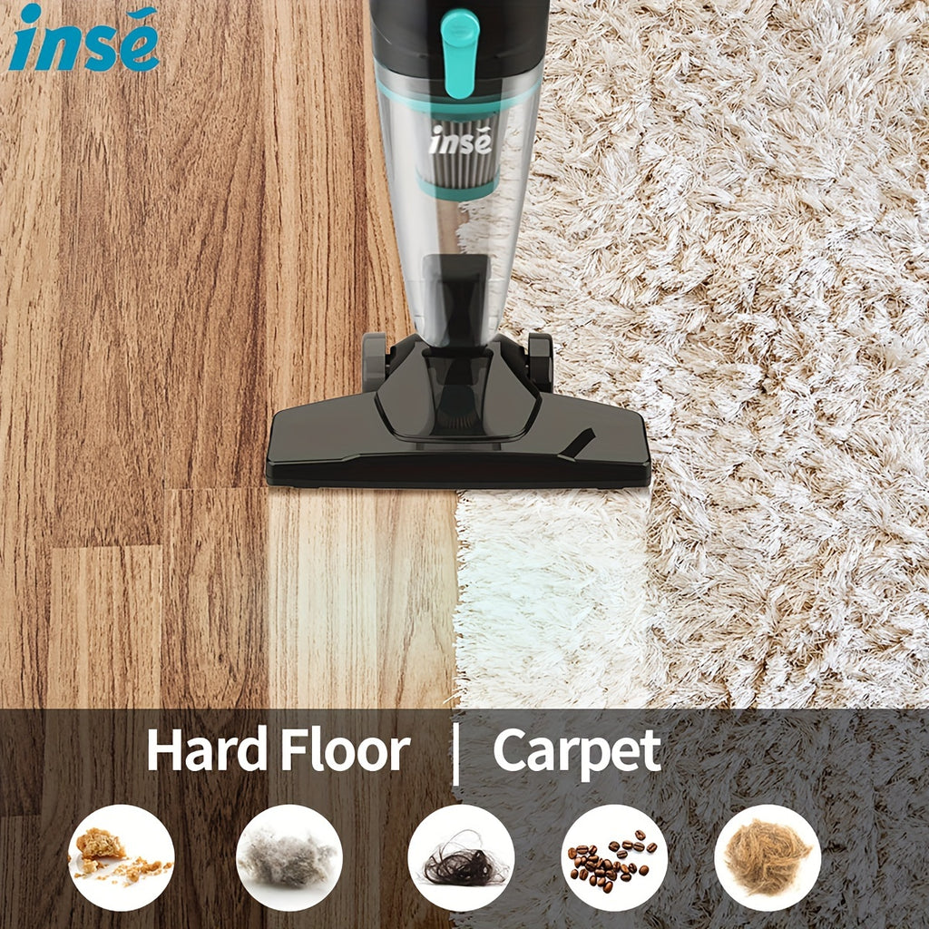 Corded Stick Vacuum Cleaner INSE R3S with Listed 400W Motor, 16kPa Suction, 3.75lb Weight and 6m Cord for Hardwood Floors, Low-Pile Carpet and Pet Hair
