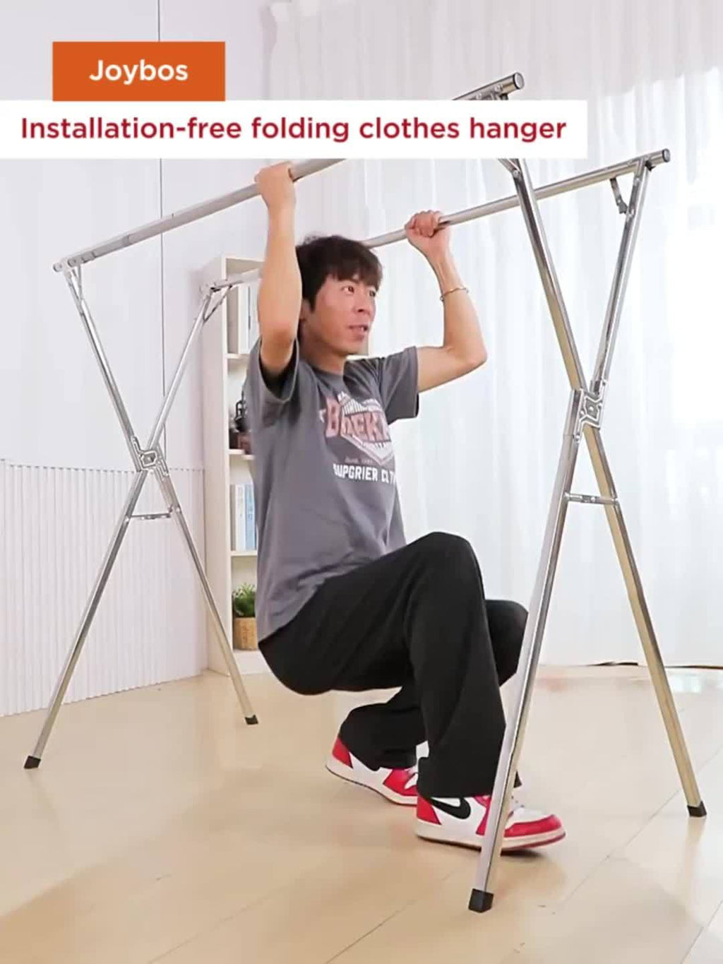 Retractable Clothes Drying Rack with Stainless Steel Construction and Folding Design, 42.52–62.99 or 48.43–78.74 Inch Length Options for Laundry Air Drying
