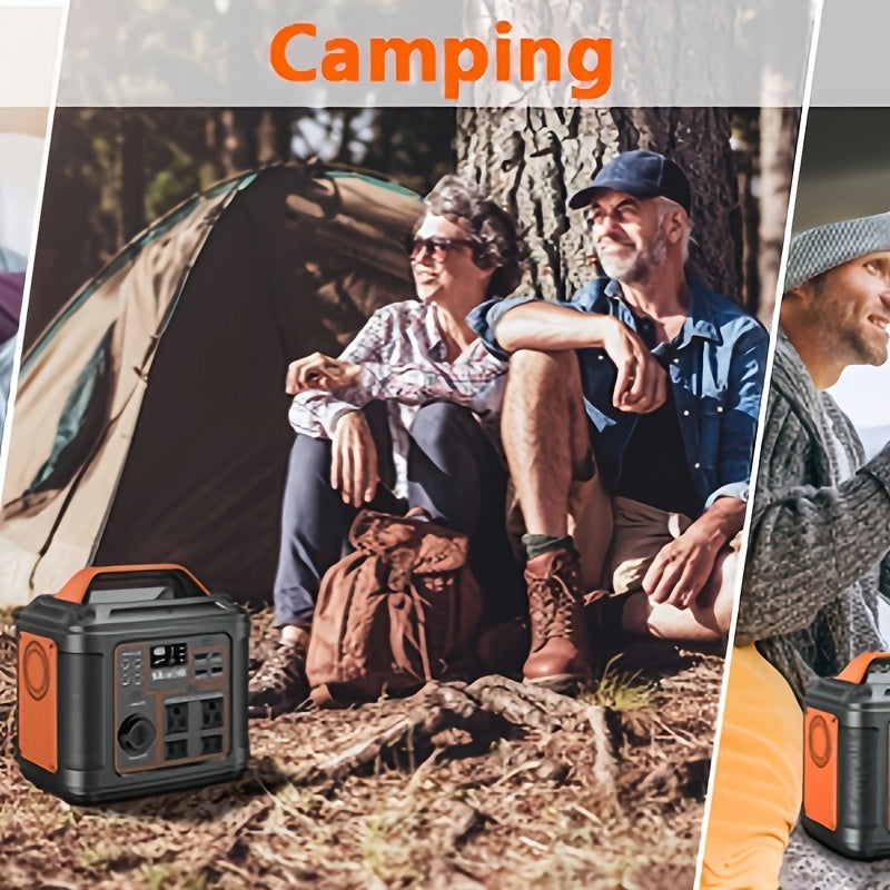 Portable Power Station 300W by SBAOH with Listed 296Wh Lithium-Ion Battery, 100W PD and Digital Display in Orange or Blue with Optional Solar Panel Package