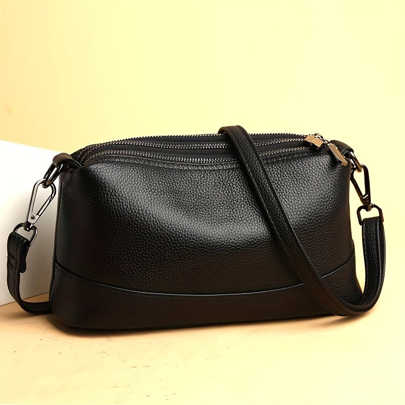 Womens Messenger and Backpack Style Bag with Zip Closure, Golden Accent and Shoulder Strap References, Black or Red with Listed 10.63-Inch Size for Everyday Outings