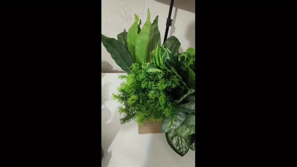 Artificial Boxwood Stems with Green Plastic Foliage, 18-Piece Faux Greenery Set for Window Box Displays, Porch Planters, Wedding Arrangements and Farmhouse Decor