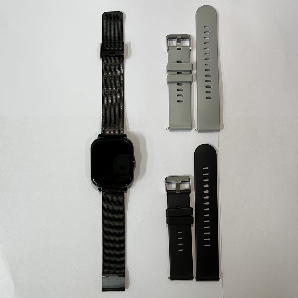 TFT Touchscreen Calling Smartwatch with Listed 1.83-Inch Display, 180mAh Battery, TPU and Steel Straps, Camera and Music Functions in Four Color Options