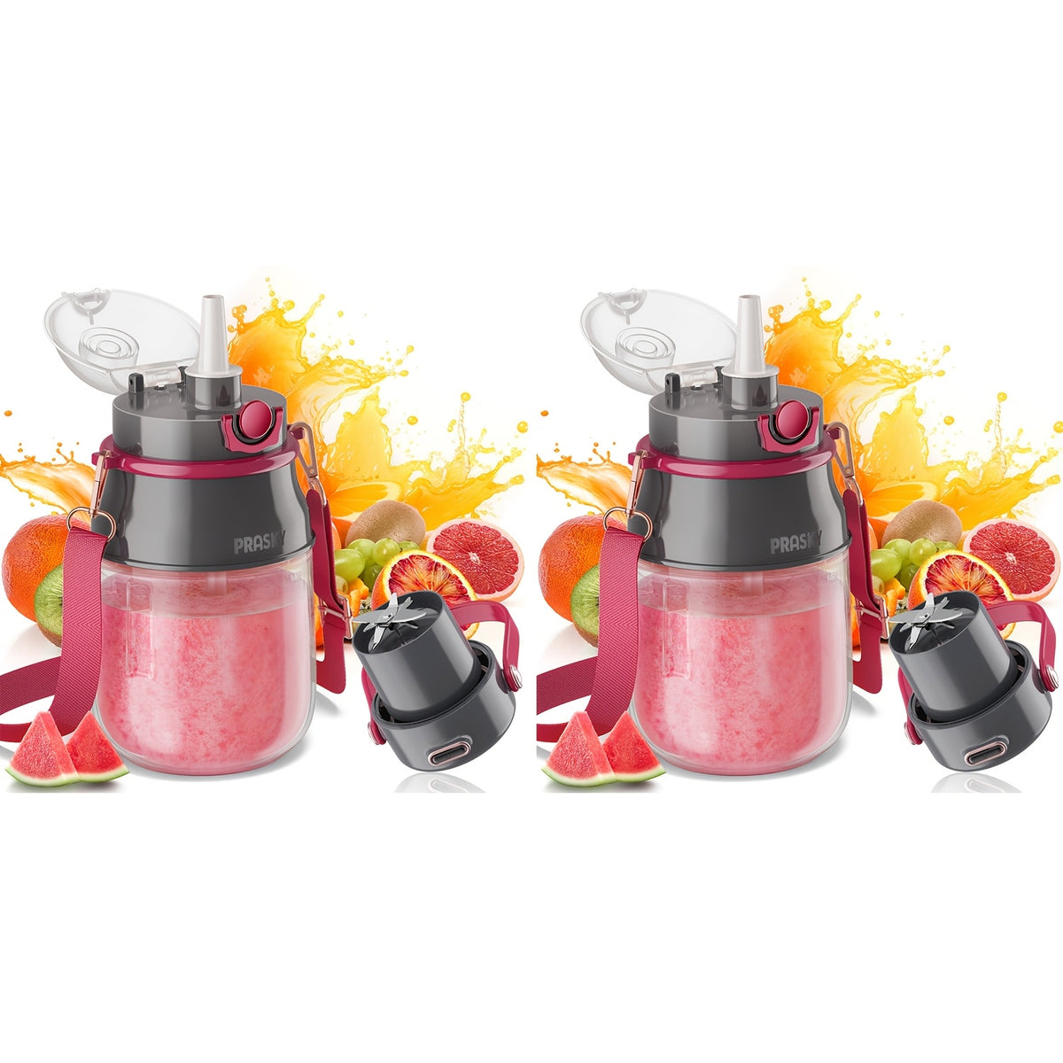 10-Blade Portable Blender 27oz, USB Rechargeable Personal Blender Cup for Smoothies, Shakes and Milkshakes, 800ml Travel Blender for Office, Gym, Picnics and Kitchen