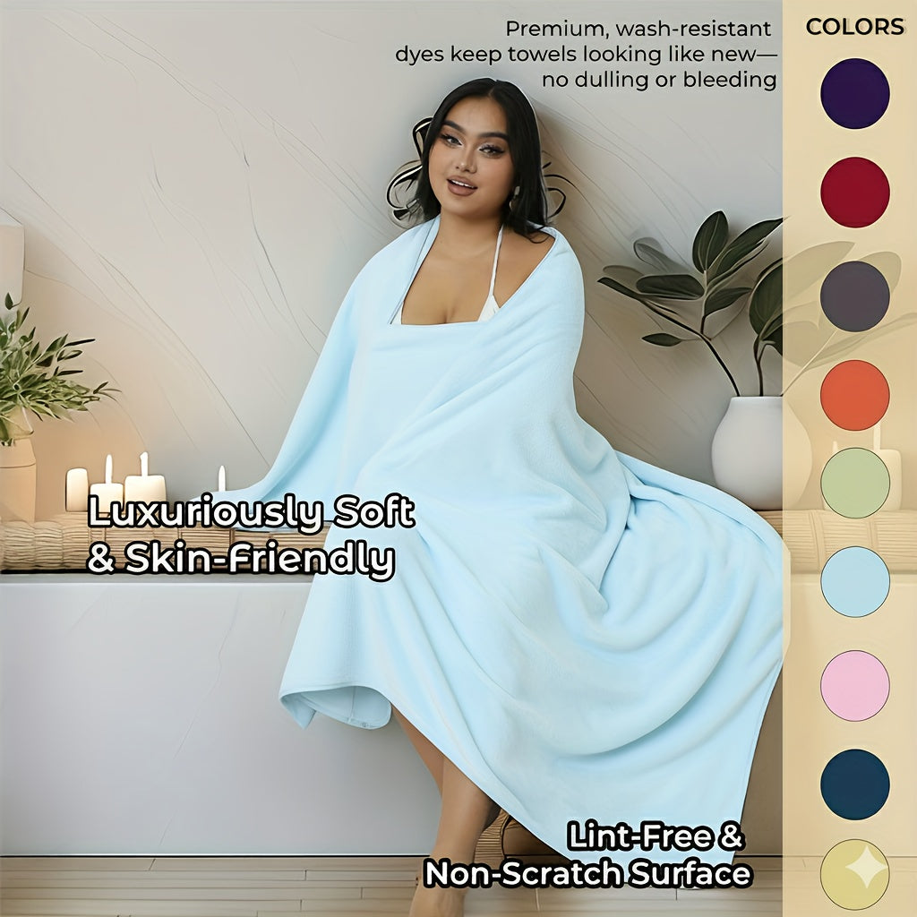 Four-Piece Mixed-Size Towel Set with One Listed Extra-Large Towel and Three Hand Towels, Eight Letter-Coded Options for Bathroom and Everyday Home Routines