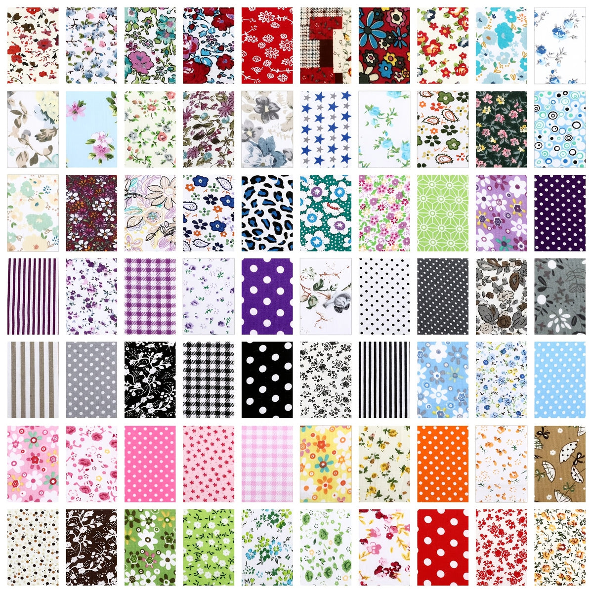 Precut Quilt Squares Bundle, 500-Piece Listed 4 x 4 Inch Floral Print Patchwork Fabric for DIY Quilting, Sewing Projects, Holiday Crafts and Accessories