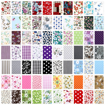 Precut Quilt Squares Bundle, 500-Piece Listed 4 x 4 Inch Floral Print Patchwork Fabric for DIY Quilting, Sewing Projects, Holiday Crafts and Accessories
