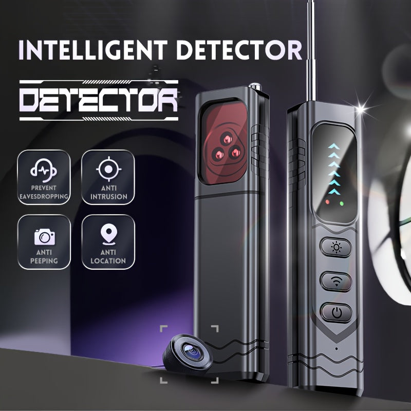 Hidden Camera Detector and RF Signal Scanner, Portable Rechargeable Anti-Spy Bug Finder for Hotel Travel, Home, Office and Car Checks