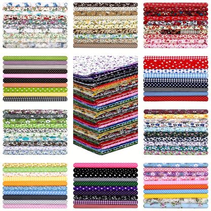 Precut Quilt Squares Bundle, 500-Piece Listed 4 x 4 Inch Floral Print Patchwork Fabric for DIY Quilting, Sewing Projects, Holiday Crafts and Accessories