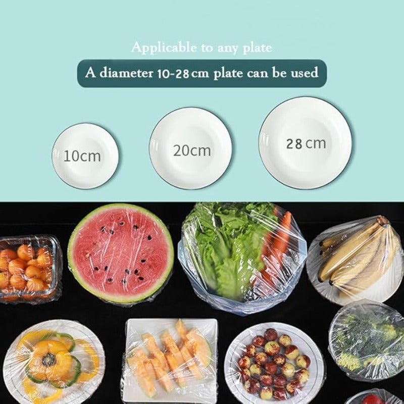 Elastic Bowl and Plate Covers, Stretchable Plastic Cover Packs of 51, 102 or 203 Pieces in Clear or Colorful Options for Home Kitchens and Picnic Dishes