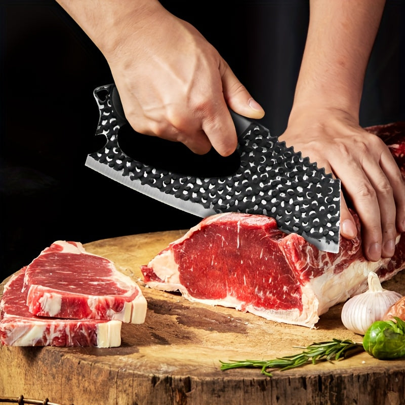 Butcher Knife and Meat Cleaver Set for Home Kitchen Preparation, White Option with Listed Non-Stick Design for Meat and Poultry Cutting and Cooking Tasks