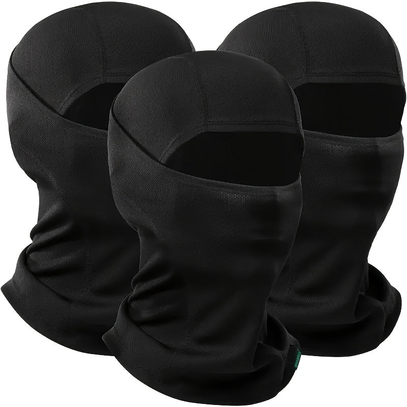 Balaclava Ski Mask, Full Face Outdoor Headwear for Men and Women with Black Selection and Separate 6-Piece or 12-Piece Clothing Accessory Packs