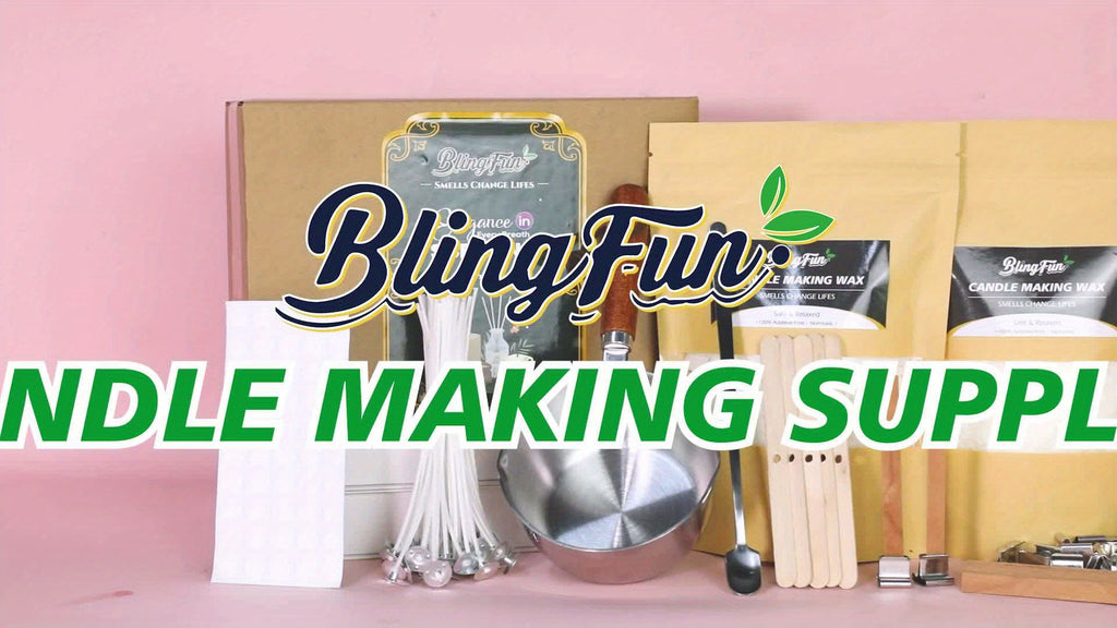 Soy Candle Craft Kit by BlingFun, DIY Candle Making Supplies with Listed Wicks, Colorants, Fragrance Oils and Thermometer for Home Decor and Handmade Gifts