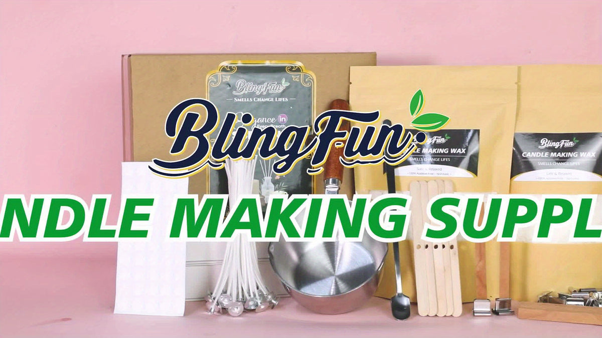 Soy Candle Craft Kit by BlingFun, DIY Candle Making Supplies with Listed Wicks, Colorants, Fragrance Oils and Thermometer for Home Decor and Handmade Gifts