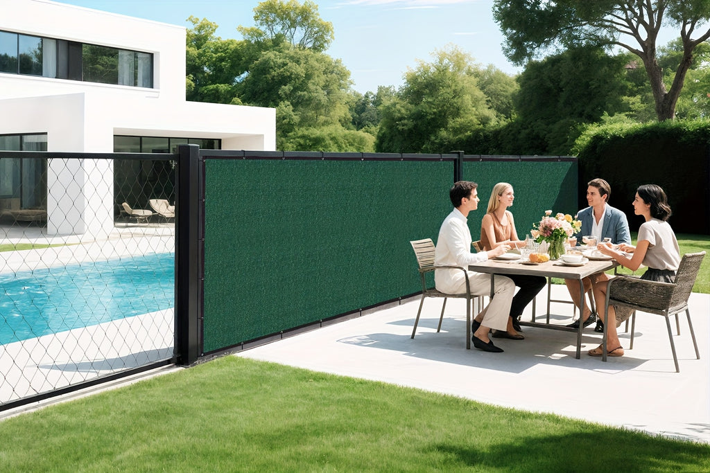 Balcony Privacy Screen for Deck Railings and Outdoor Fences, Green, Brown or Black with Two Size Options, Listed 33ft Rope and Zip Ties for Patio Screening
